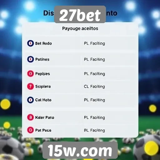 Métodos de pagamento aceitos no 27bet